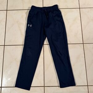 Under Armour Boys Navy Blue Loose Fit Fleece Jogger Sweatpants Youth Medium